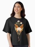 Tattoo Butterfly Peonies Boxy T Shirt Boxy T Shirt Comfort Fit Gift Ready
