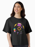 Percussion Boxy T Shirt Boxy T Shirt Premium Print Boxy Fit