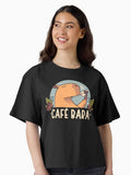 CafeBara Cute Coffee Capybara Boxy T Shirt Boxy T Shirt Premium Print Modern Aesthetic