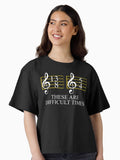 Music These Are Difficult Times Boxy T Shirt Boxy T Shirt Comfort Fit Gift Ready