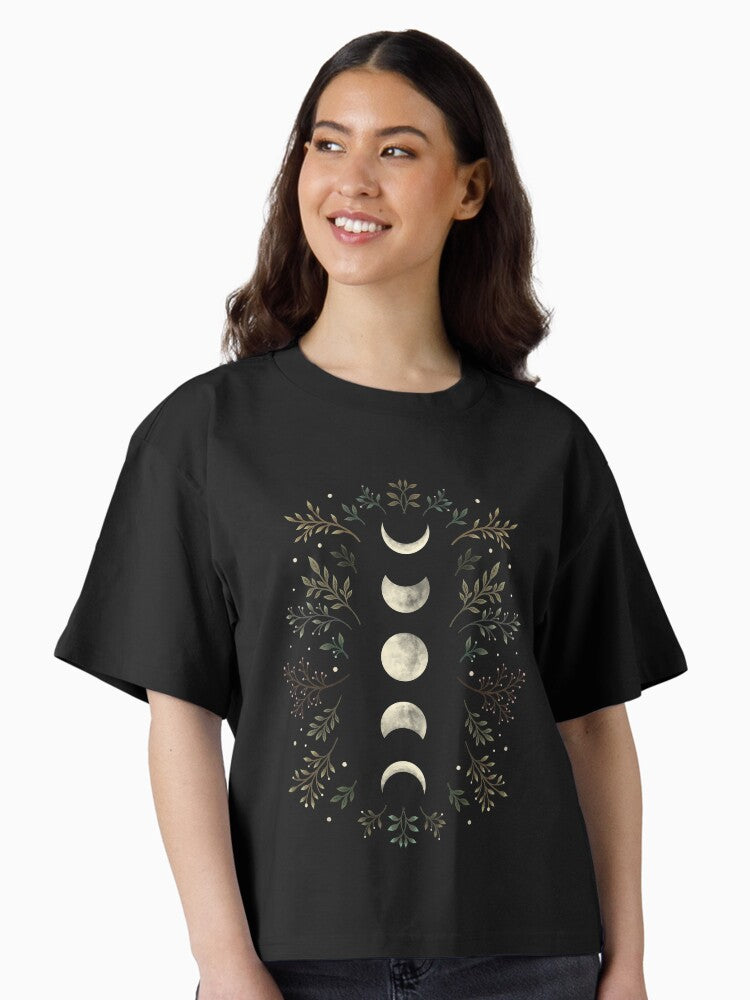 Moonlit Garden Olive Green Boxy T Shirt Boxy T Shirt Trending US Modern Aesthetic