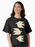 Doves in Flight Boxy T Shirt Boxy T Shirt Premium Print Relaxed Style