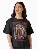 Worship Coffee Boxy T Shirt Boxy T Shirt Comfort Fit Relaxed Style
