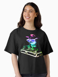 HOUSE CAT Rainbow DJ Kitty Boxy T Shirt Boxy T Shirt Trending US Relaxed Style