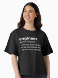 Funny Engineer Definition Boxy T Shirt Boxy T Shirt Comfort Fit Boxy Fit