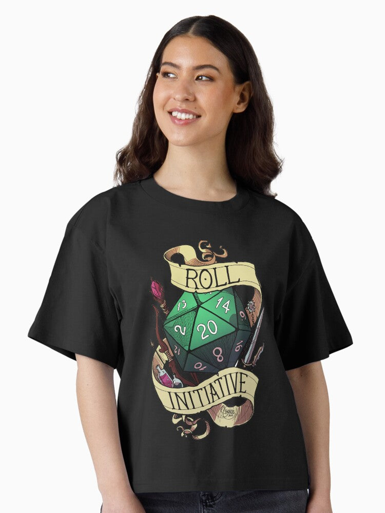 Roll Initiative Boxy T Shirt Boxy T Shirt High Search Demand Modern Aesthetic