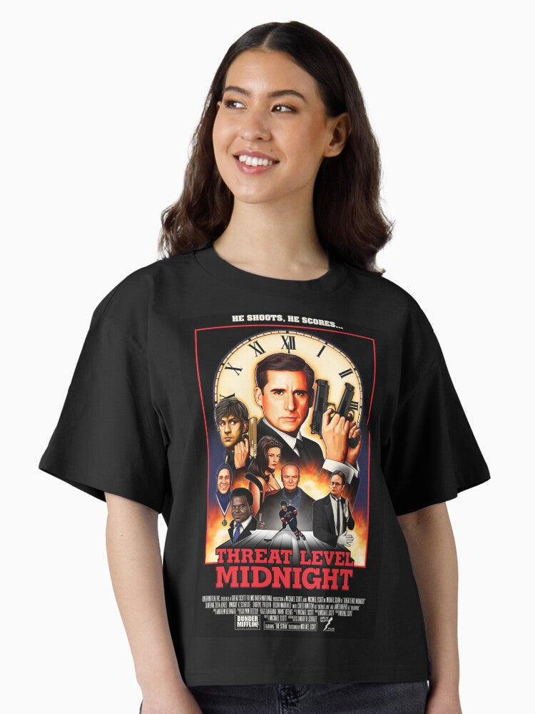 Threat Level Midnight Boxy T Shirt Boxy T Shirt Comfort Fit Boxy Fit