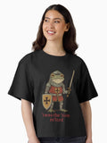 Twas the Tism MLord Medieval Frog Knight Meme Boxy T Shirt Boxy T Shirt Streetwear Style Relaxed Style
