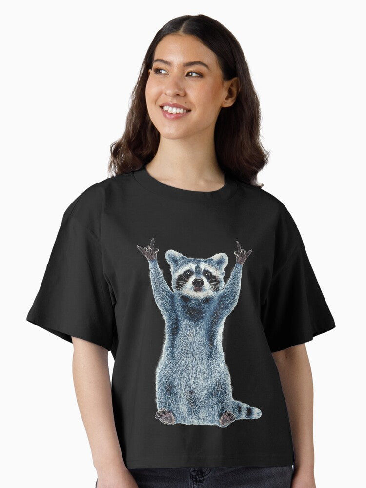 Raccoon Shirt Cool Nature Raccoon Tee Cute Raccoon Classic Boxy T Shirt Boxy T Shirt Premium Print Modern Aesthetic