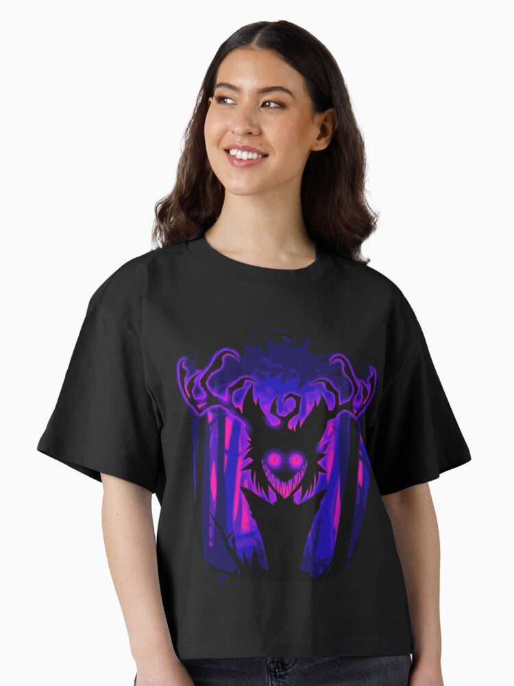 Alastor in the Woods Hazbin Hotel Boxy T Shirt Boxy T Shirt Streetwear Style Boxy Fit