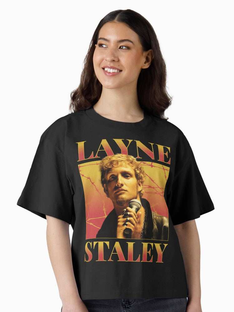 Layne Staley Retro Bootleg Style Homage Boxy T Shirt Boxy T Shirt High Search Demand Gift Ready