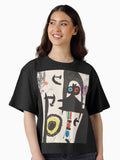 Joan Miro Escalade vers la Luna Boxy T Shirt Boxy T Shirt Streetwear Style Relaxed Style