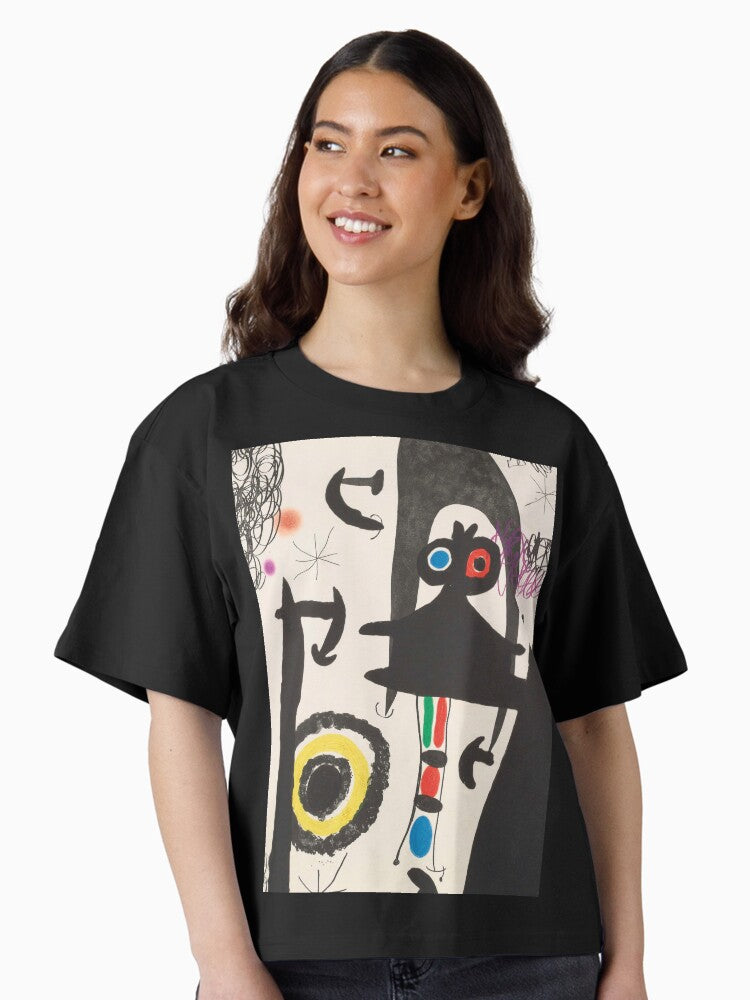 Joan Miro Escalade vers la Luna Boxy T Shirt Boxy T Shirt Streetwear Style Relaxed Style