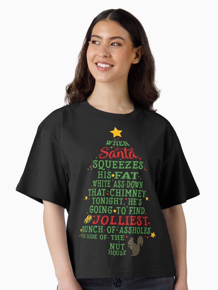 Jolliest Bunch of A holes Boxy T Shirt Boxy T Shirt Premium Print Relaxed Style