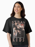 STRAY KIDS Vintage Retro Band Style 90s Boxy T Shirt Boxy T Shirt High Search Demand Daily Wear