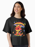 Rainy Dice Day Cute Dragon Boxy T Shirt Boxy T Shirt Trending US Modern Aesthetic