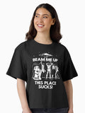 Beam Me Up This Place Sucks Robin s Shirt Boxy T Shirt Boxy T Shirt High Search Demand Gift Ready