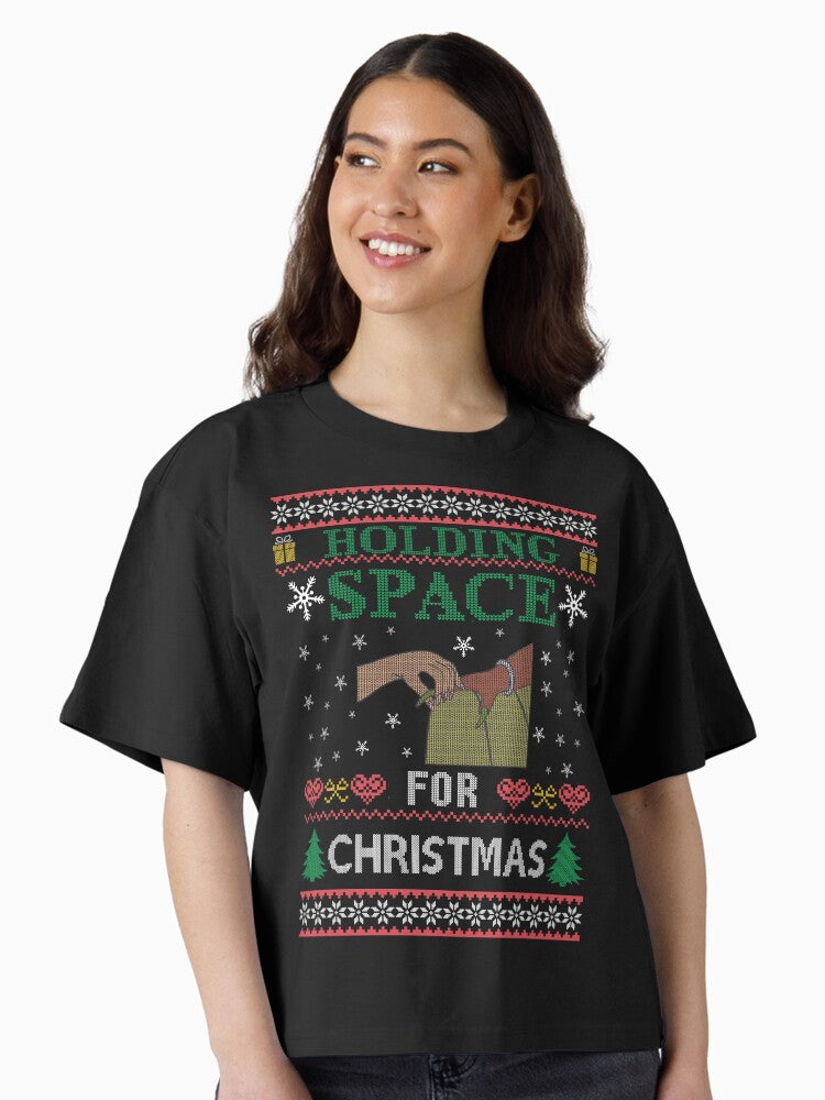 Holding Space Ugly Sweater Boxy T Shirt Boxy T Shirt Premium Print Daily Wear