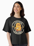 I Choose Violence Funny Duck by Tobe Fonseca Boxy T Shirt Boxy T Shirt Premium Print Relaxed Style