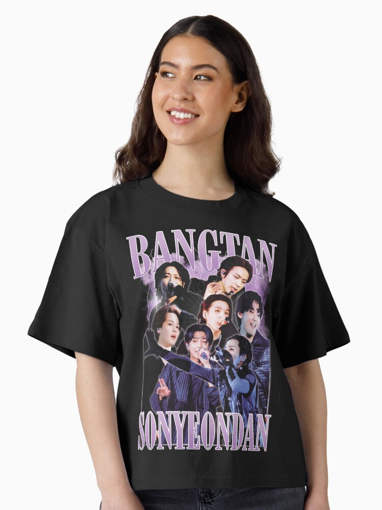 Bangtan Sonyeondan Retro BTS Boxy T Shirt Boxy T Shirt High Search Demand Modern Aesthetic