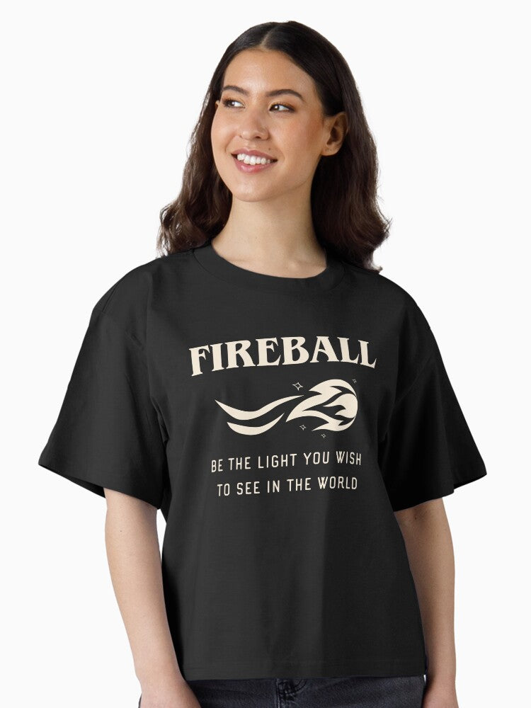 Fireball Be The Light Funny Sorcerer Tabletop RPG Boxy T Shirt Boxy T Shirt Premium Print Boxy Fit