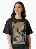 Moon Tarot Card Boxy T Shirt Boxy T Shirt Trending US Relaxed Style