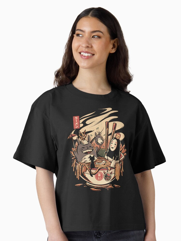 Funny Ramen Boxy T Shirt Boxy T Shirt Streetwear Style Daily Wear