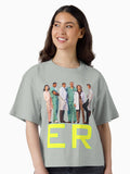 E R 90s CAST YOUNG GEORGE CLOONEY TRIBUTE Boxy T Shirt Boxy T Shirt Premium Print Boxy Fit
