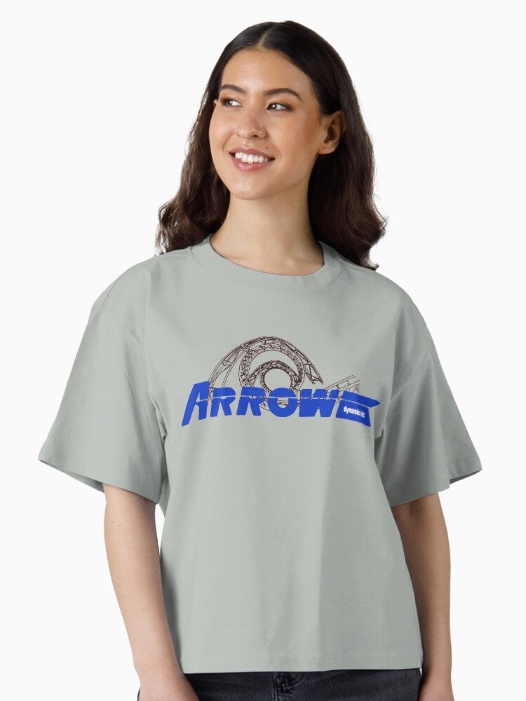Arrow Dynamics Corkscrew Design Boxy T Shirt Boxy T Shirt Premium Print Gift Ready
