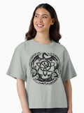 Celtic Irish Dragon Knots Circle Ireland Gaelic Symbols Boxy T Shirt Boxy T Shirt Comfort Fit Modern Aesthetic