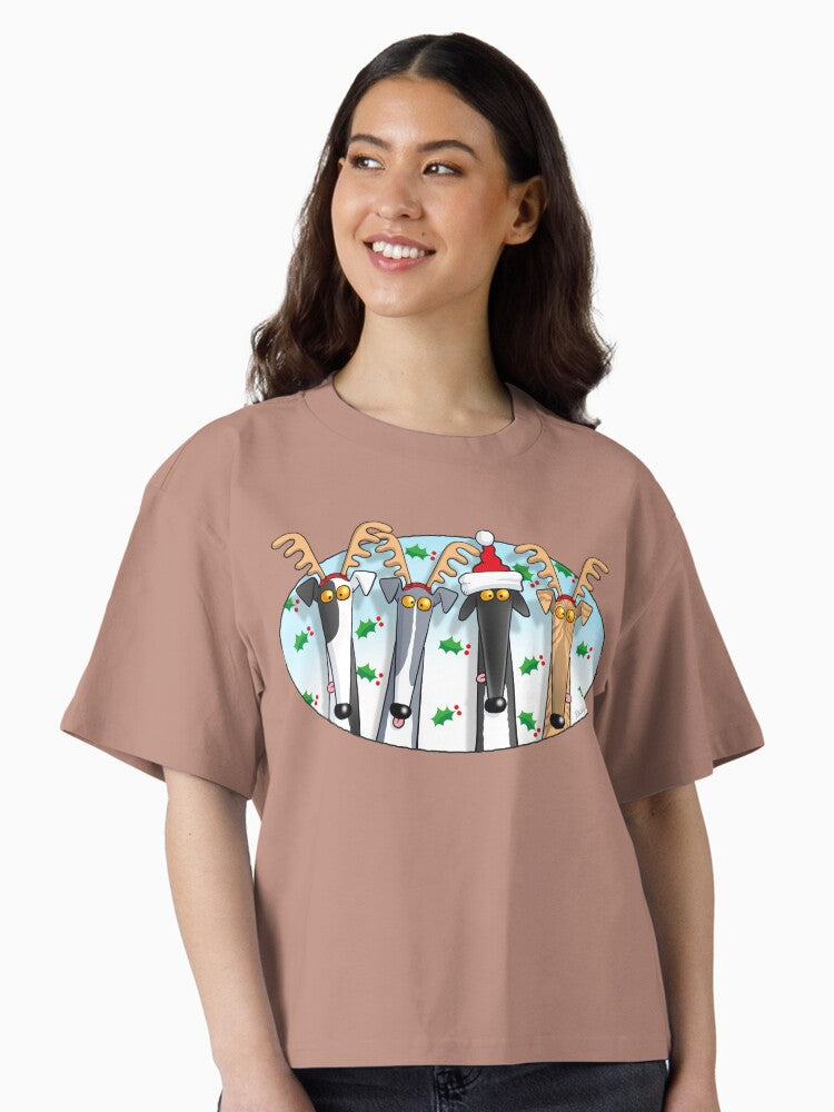 Greyhound Antlers assorted Boxy T Shirt Boxy T Shirt Streetwear Style Boxy Fit