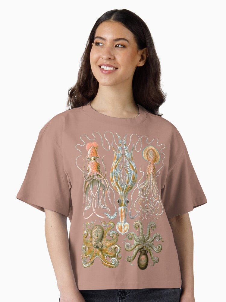 Ernst Haeckel Gamochonia Octopus Boxy T Shirt Boxy T Shirt Premium Print Boxy Fit