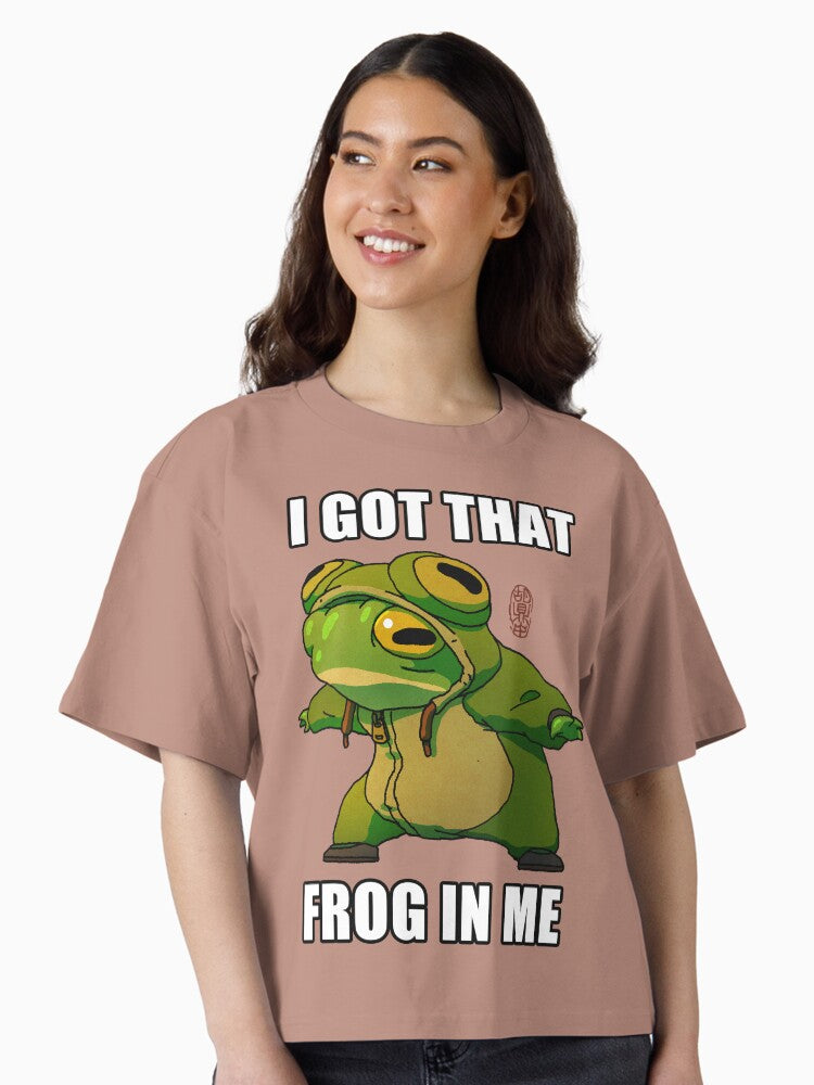 i got that frog in me funny frog meme costume art Boxy T Shirt Boxy T Shirt Premium Print Modern Aesthetic