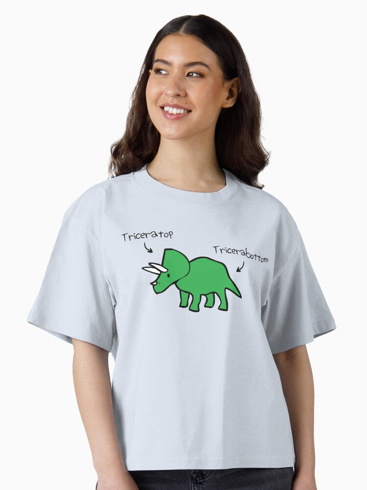 Triceratops Tricerabottom Boxy T Shirt Boxy T Shirt Trending US Gift Ready