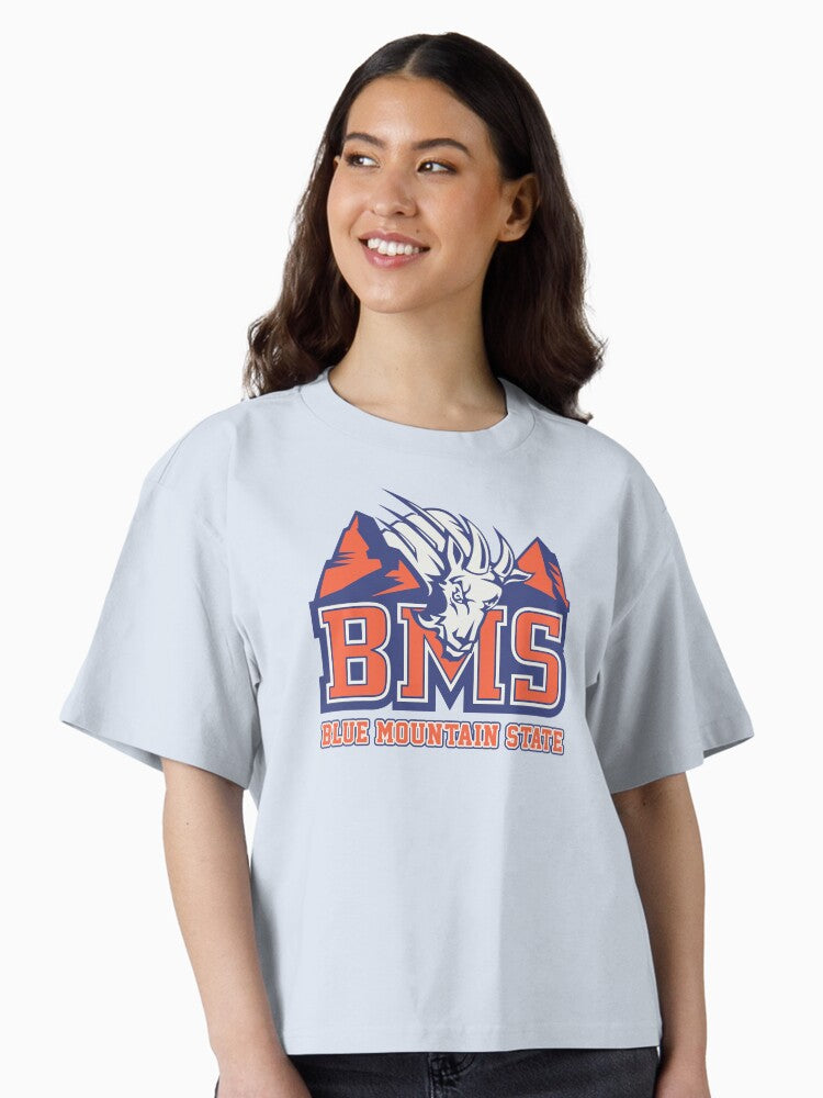 BMS Blue Mountain State Boxy T Shirt Boxy T Shirt High Search Demand Boxy Fit