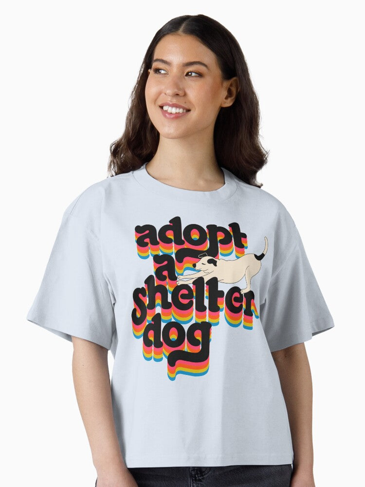 Adopt a shelter dog Boxy T Shirt Boxy T Shirt Premium Print Daily Wear