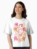 Dragon fire pink orange Boxy T Shirt Boxy T Shirt Streetwear Style Gift Ready