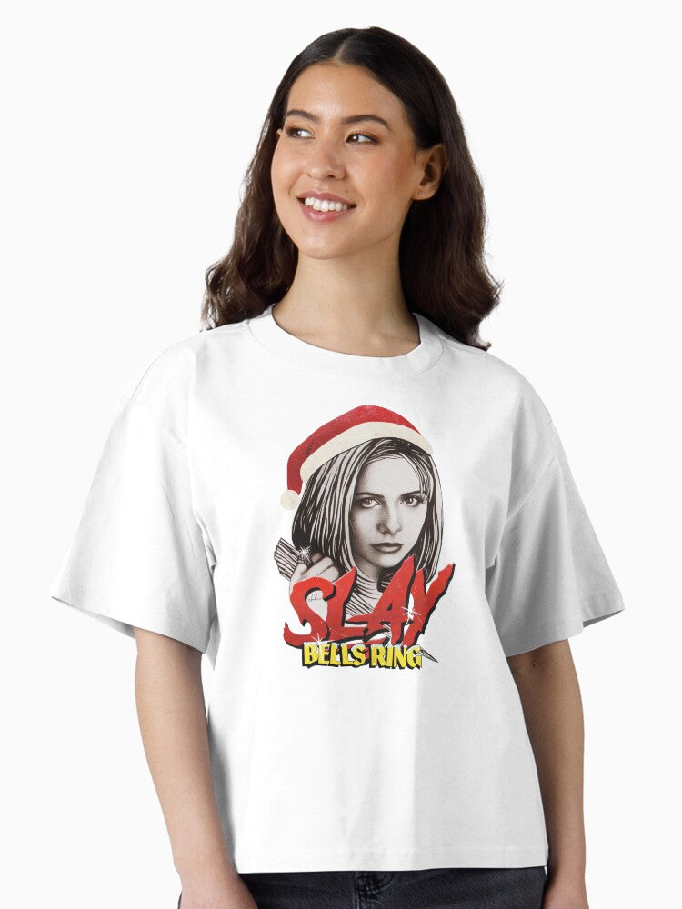 Slay Bells Ring Boxy T Shirt Boxy T Shirt Viral TikTok Gift Ready