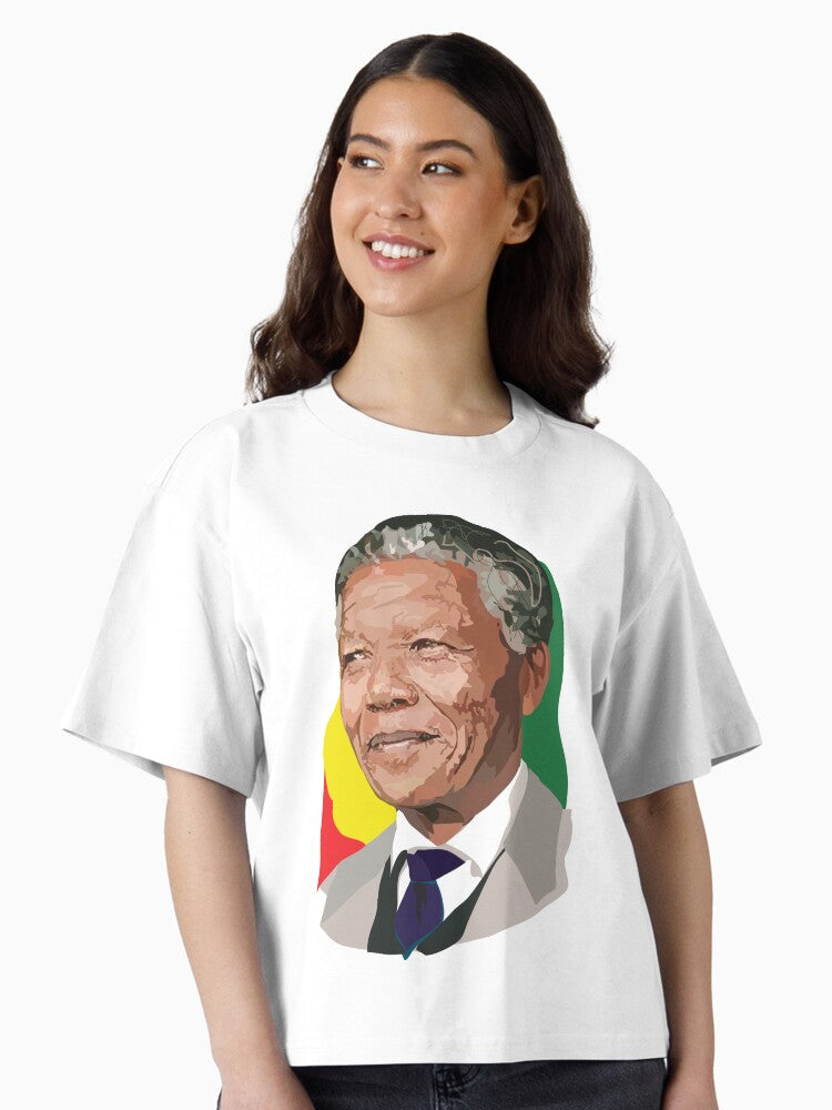 Nelson Mandela Boxy T Shirt Boxy T Shirt High Search Demand Relaxed Style