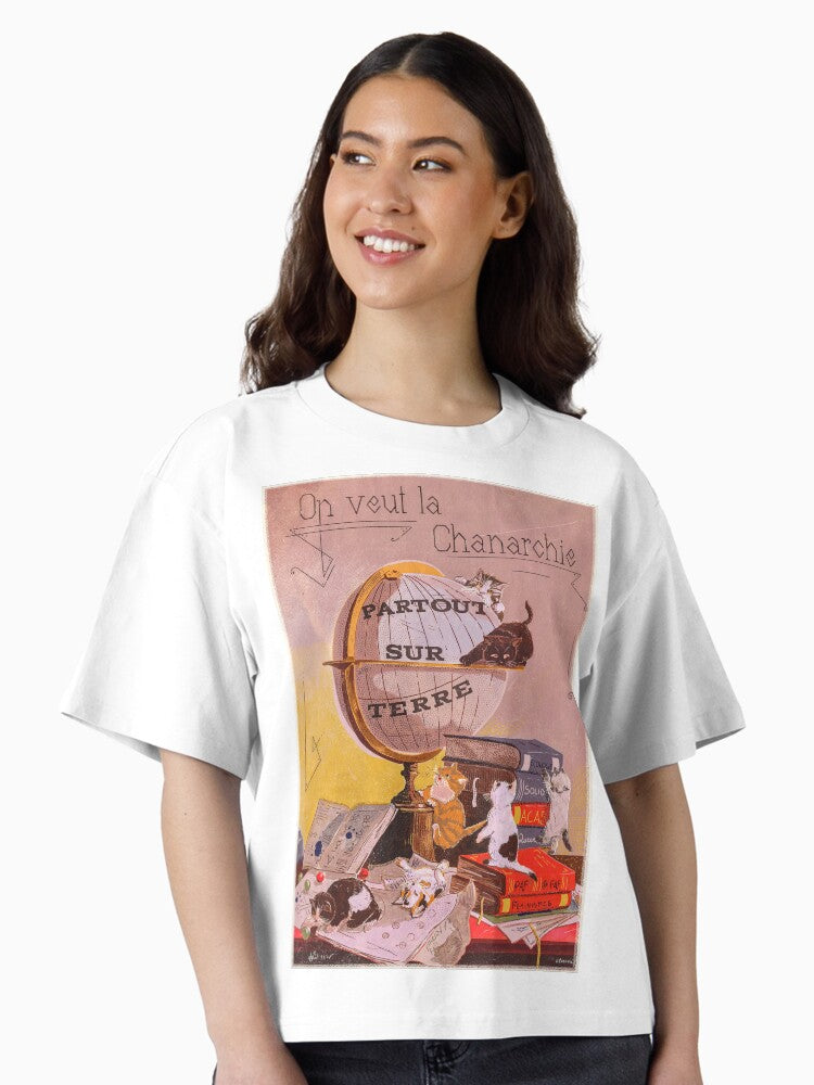 Chanarchy all over Earth Boxy T Shirt Boxy T Shirt Streetwear Style Relaxed Style
