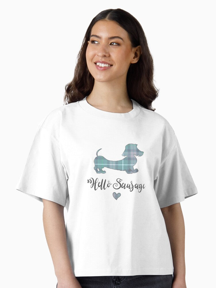 Hello Sausage Boxy T Shirt Boxy T Shirt Viral TikTok Relaxed Style