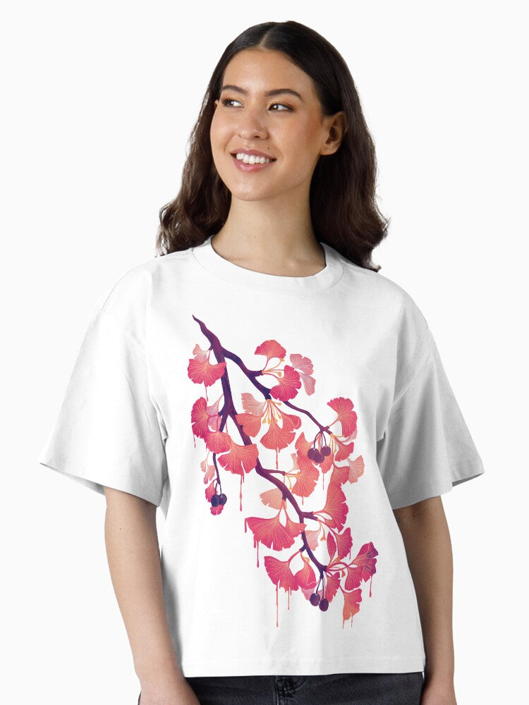 O Ginkgo Boxy T Shirt Boxy T Shirt Premium Print Boxy Fit