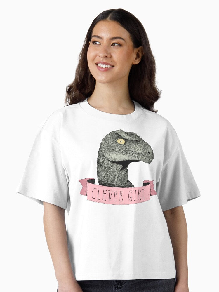Clever Girl raptor dinosaur Boxy T Shirt Boxy T Shirt Streetwear Style Boxy Fit