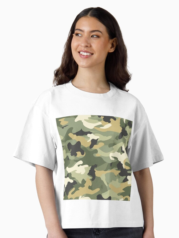 Camo 3 seamless pattern Boxy T Shirt T Shirt Best Seller Look Streetwear Essential