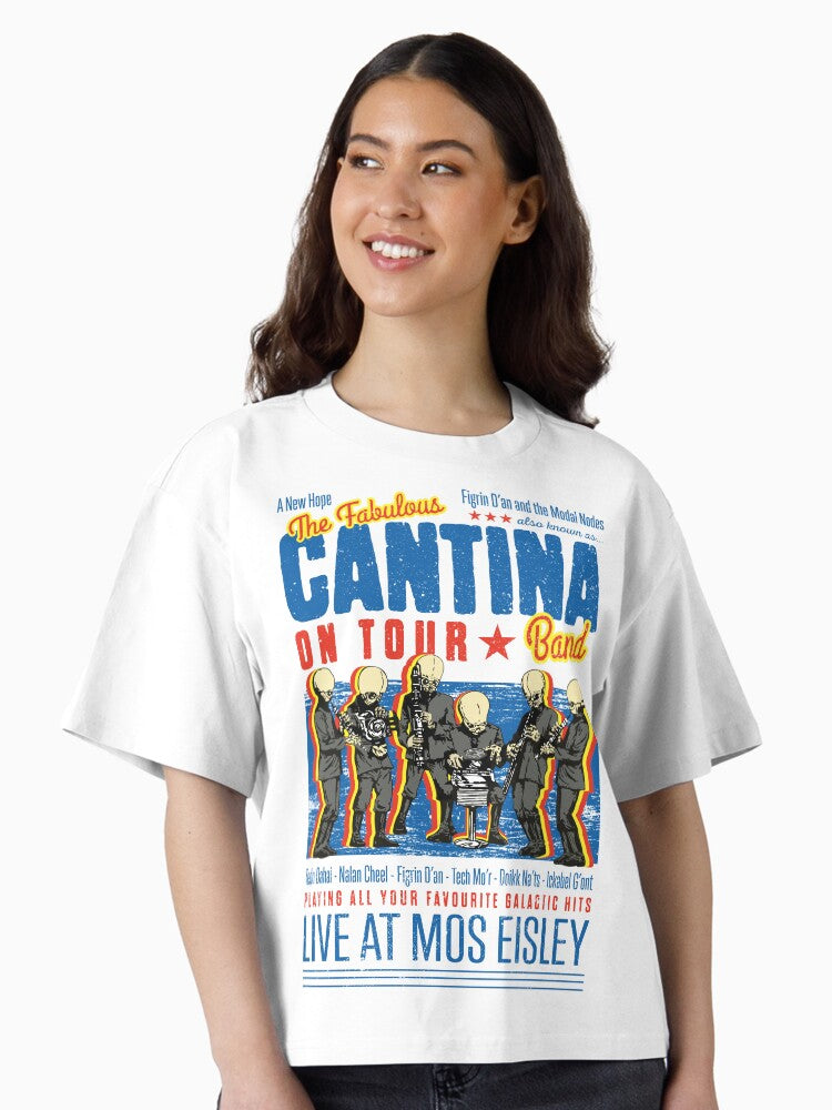 Cantina Band Live At Mos Eisley Boxy T Shirt Boxy T Shirt Trending US Boxy Fit