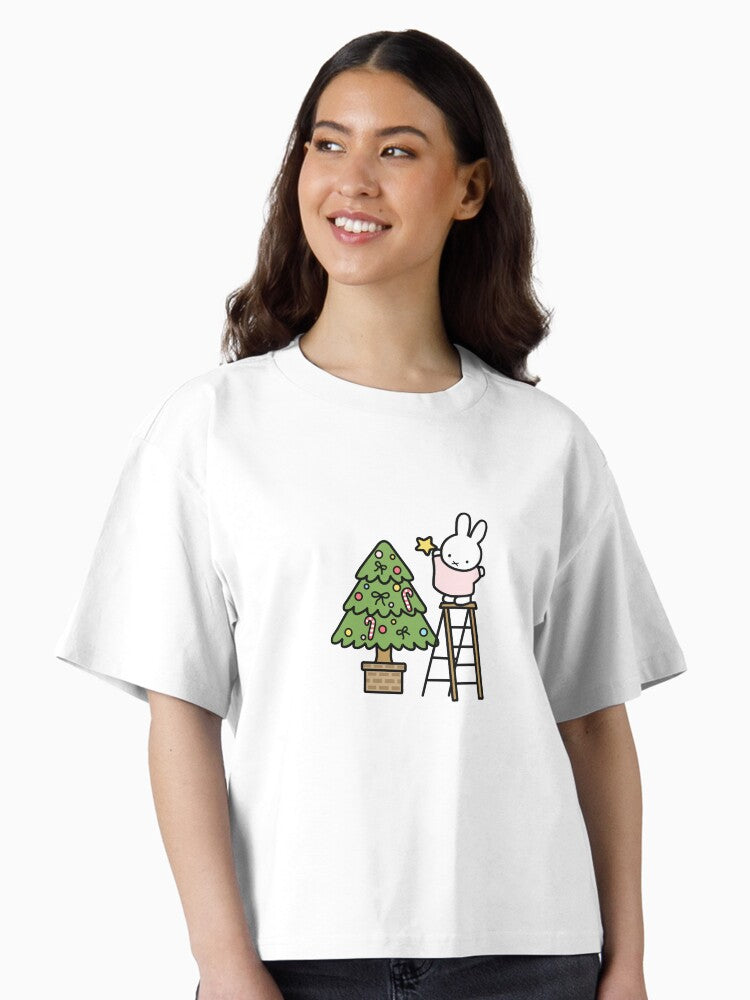 Bunny Decorating Boxy T Shirt Boxy T Shirt Comfort Fit Relaxed Style