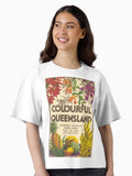 Vintage Colourful Queensland Australia Travel Boxy T Shirt Boxy T Shirt Trending US Boxy Fit