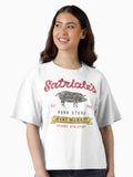 Satriale s Distressed look Boxy T Shirt Boxy T Shirt Trending US Gift Ready