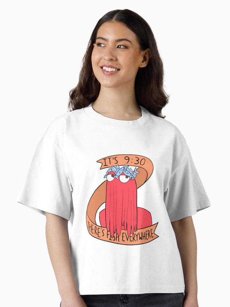dhmis its 9 30 theres fish everywhere Boxy T Shirt Boxy T Shirt Viral TikTok Relaxed Style