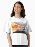 20251026 Haapsalu Twilight Landscape Boxy T Shirt Boxy T Shirt Premium Print Modern Aesthetic